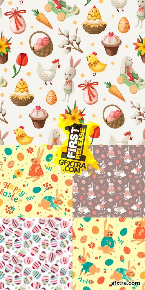 Vector - Happy Easter Seamless Pattern