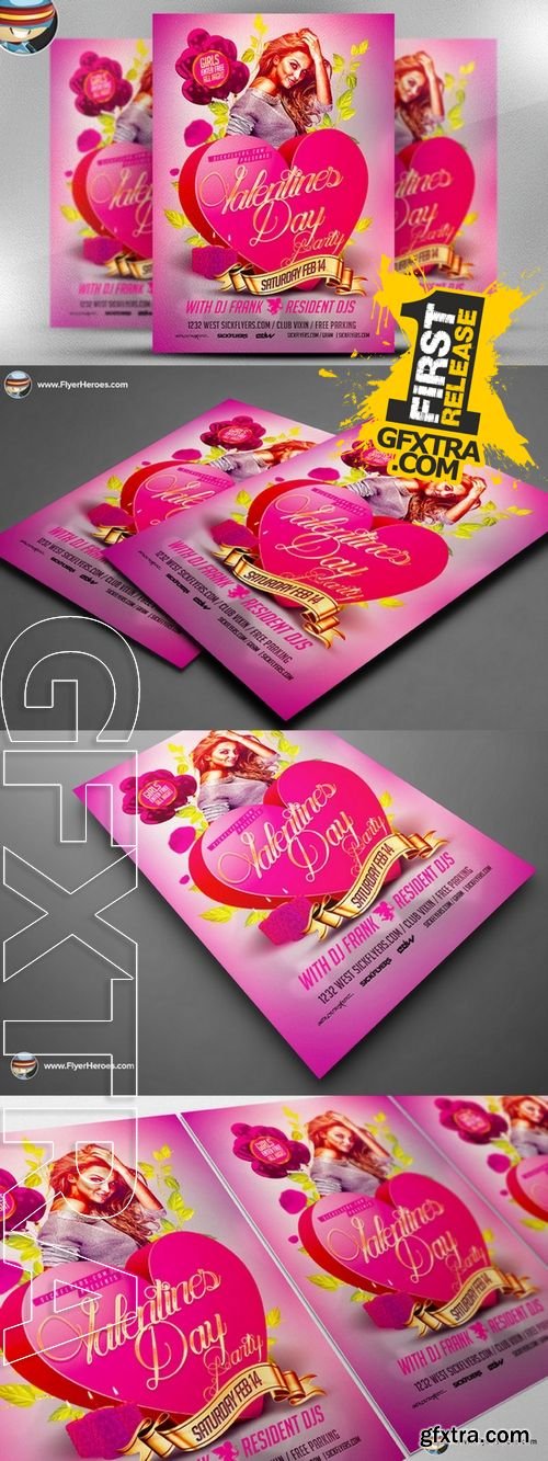 Pink VDAY Flyer Template - CM 150512
