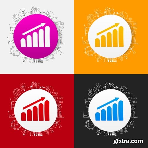 Collection elements of infographics vector image #17-25 Eps