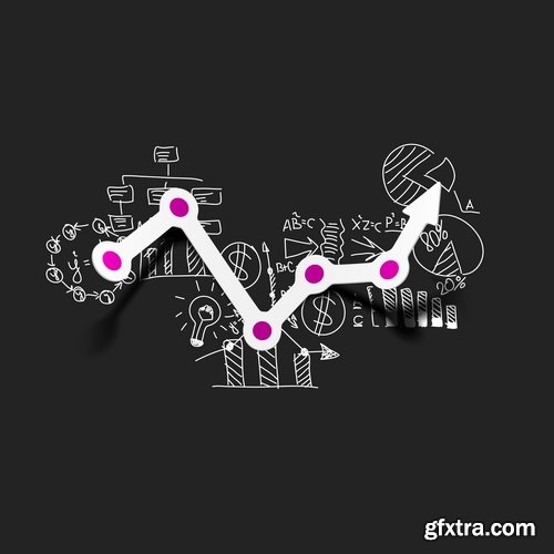 Collection elements of infographics vector image #17-25 Eps