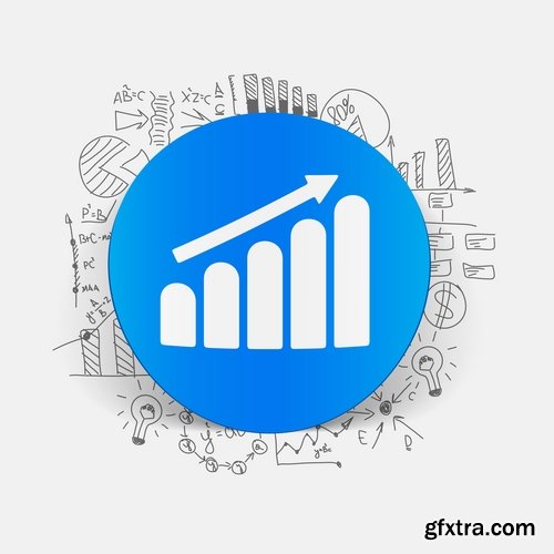 Collection elements of infographics vector image #17-25 Eps