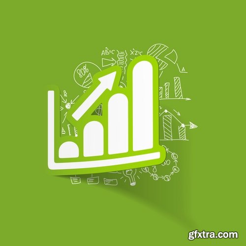 Collection elements of infographics vector image #17-25 Eps