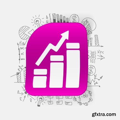 Collection elements of infographics vector image #17-25 Eps