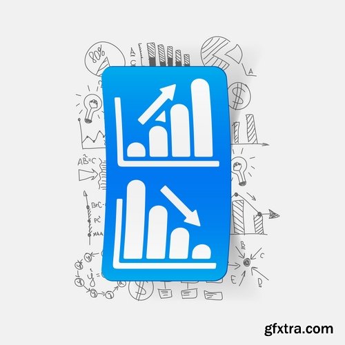 Collection elements of infographics vector image #17-25 Eps