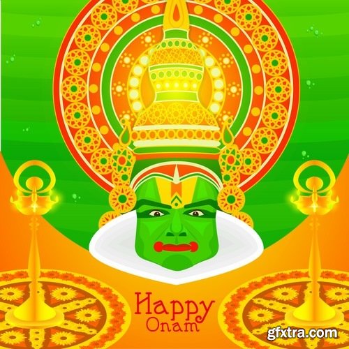 Collection of various images of Kathakali mask 25 Eps