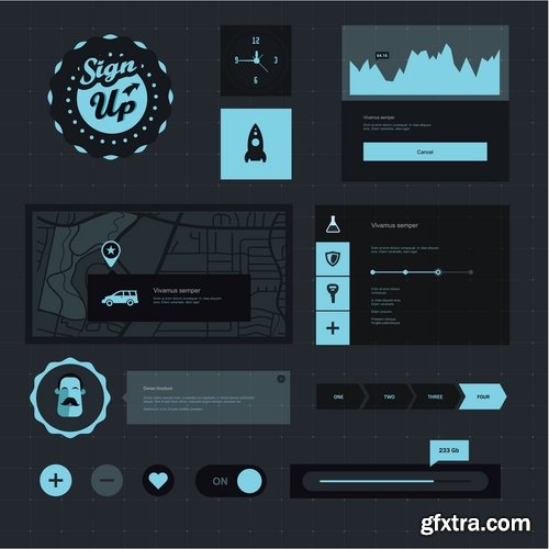 Collection of website templates #7-25 Eps