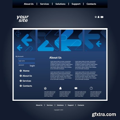 Collection of website templates #7-25 Eps