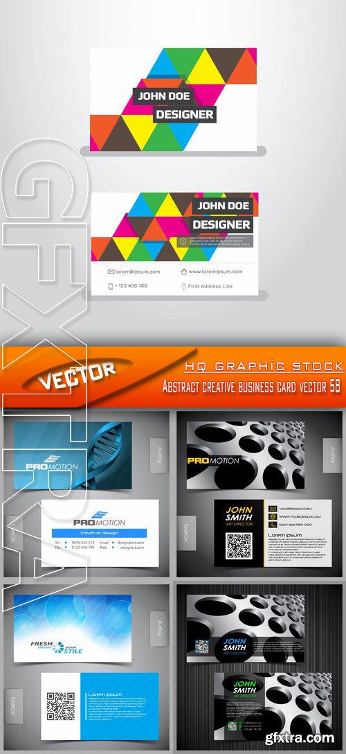 Stock Vector - Abstract creative business card vector 58