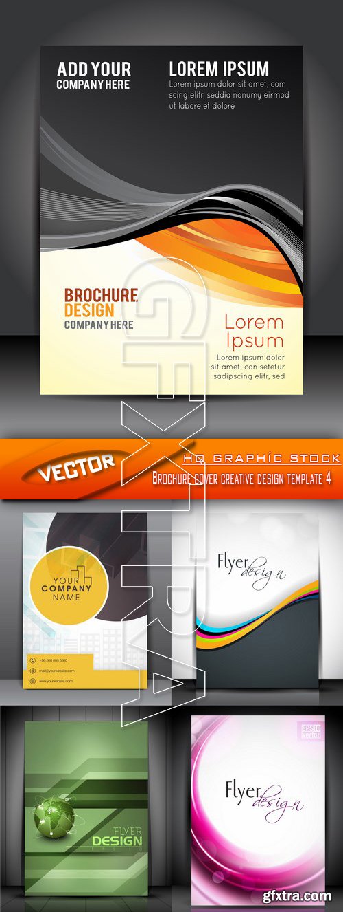 Stock Vector - Brochure cover creative design template 4