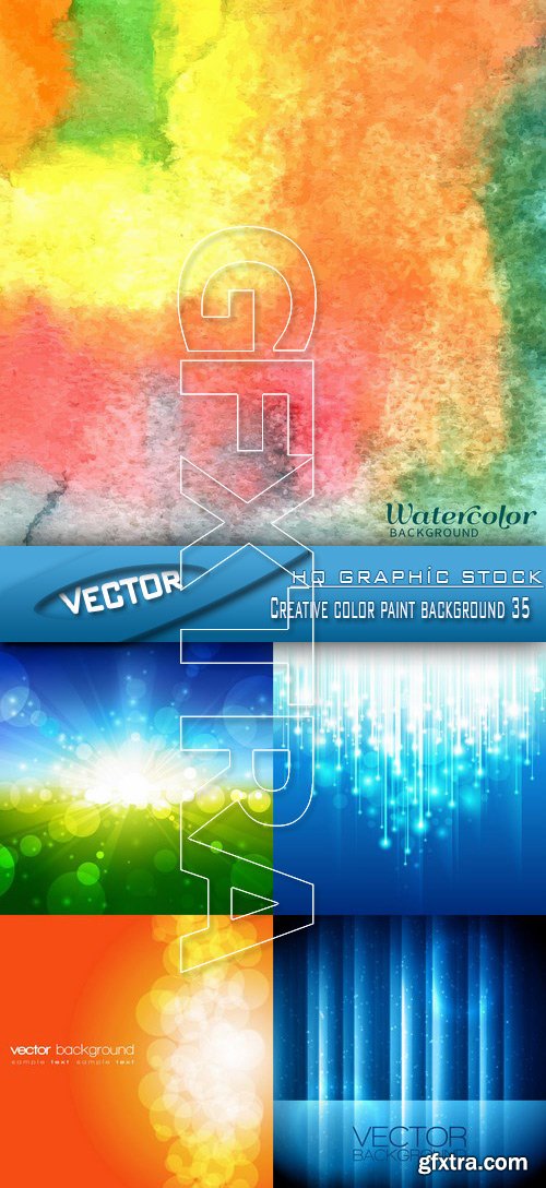 Stock Vector - Creative color paint background 35