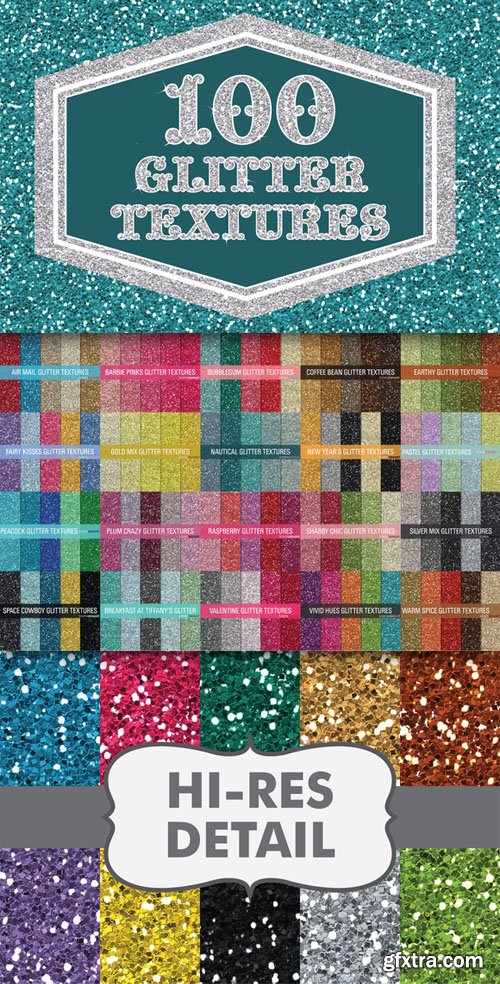 CM - 100 Hi Res Glitter Textures Bundle 81623