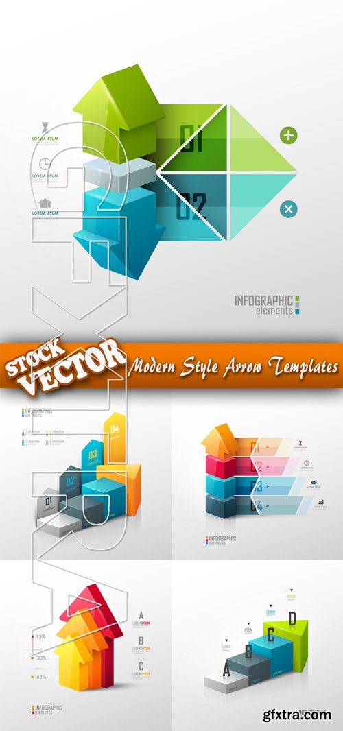 Stock Vector - Modern Style Arrow Templates