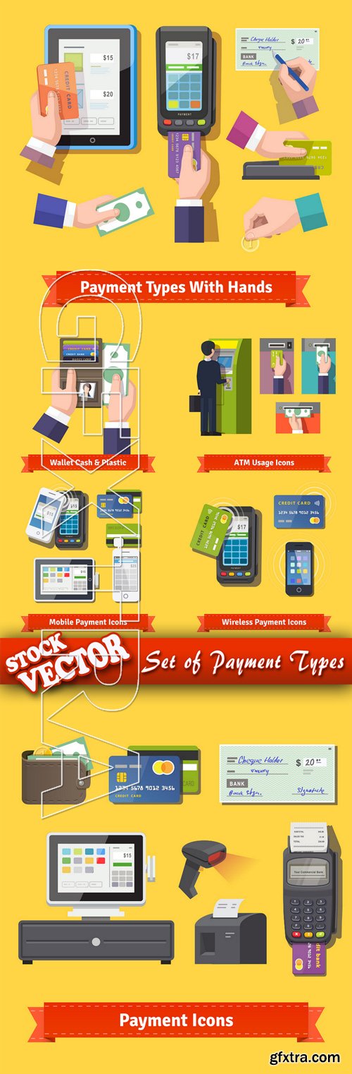 Stock Vector - Set of Payment Types