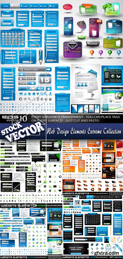 Stock Vector - Web Design Elements Extreme Collection