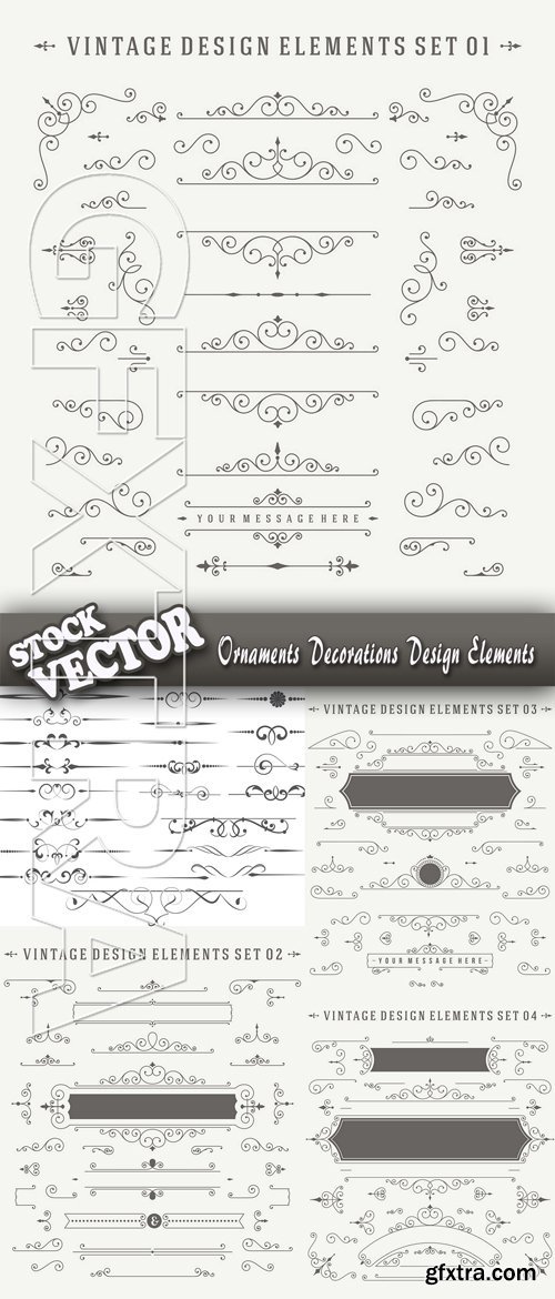 Stock Vector - Ornaments Decorations Design Elements