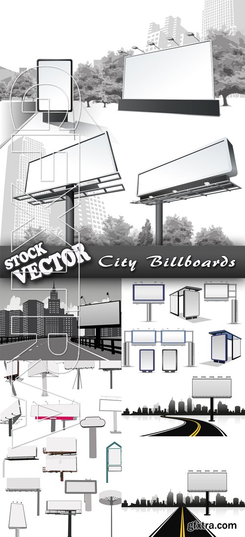 Stock Vector - City Billboards