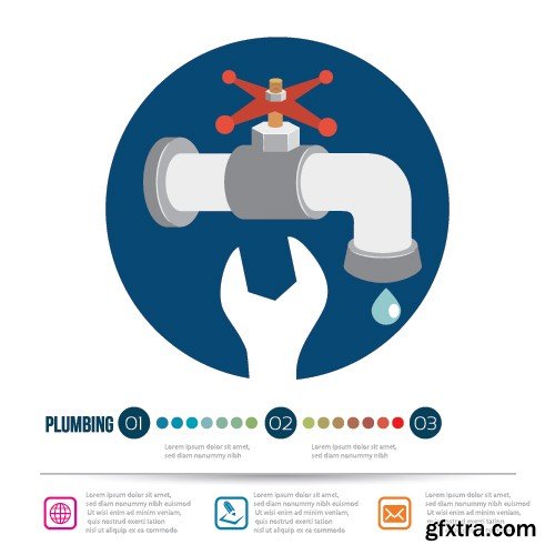 Stock Vectors - Plumbing, 25xEPS