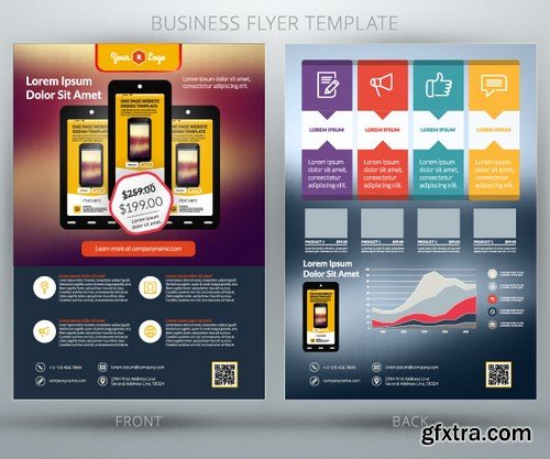 Stock Vectors - Business Flyer Template 4, 25xEPS