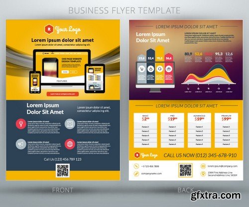 Stock Vectors - Business Flyer Template 4, 25xEPS