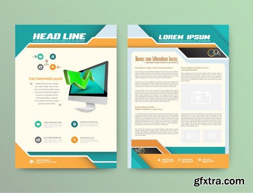 Stock Vectors - Business Flyer Template 4, 25xEPS