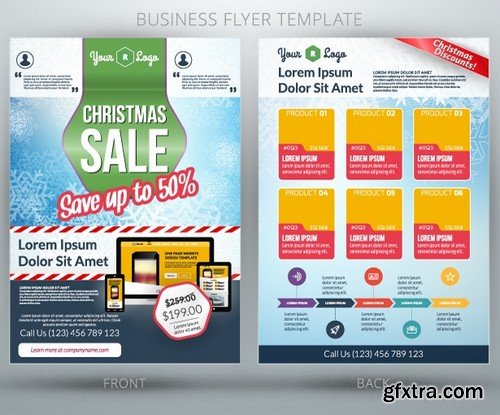 Stock Vectors - Business Flyer Template 4, 25xEPS