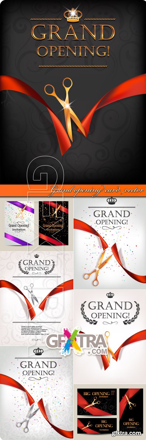 Grand opening invitation card vector