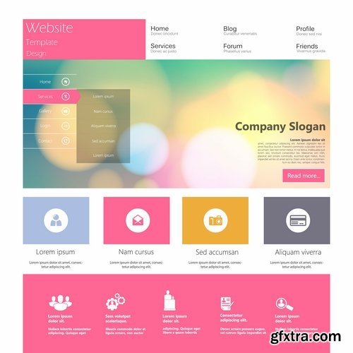 Collection of Website Templates #6, 25xEPS