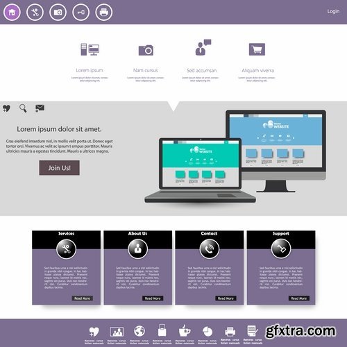 Collection of Website Templates #6, 25xEPS