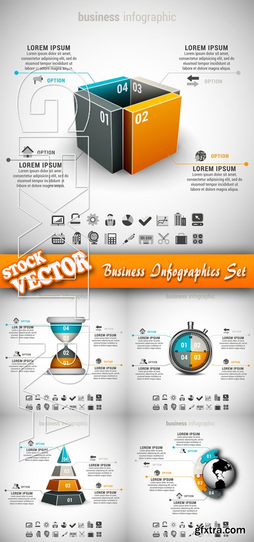 Stock Vector - Business Infographics Set