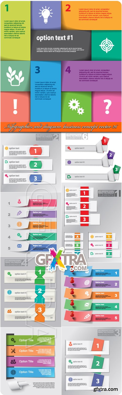 Infographics and diagram business concept vector 26