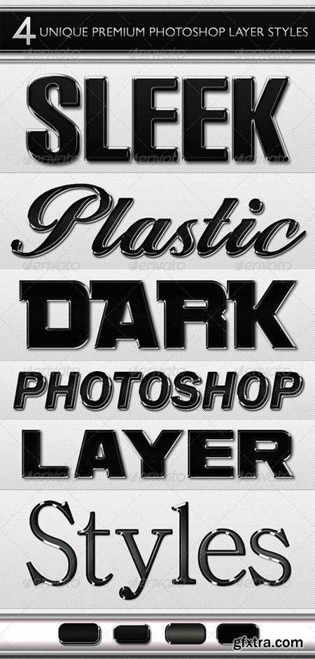 Black Sleek Layer Styles for Photoshop