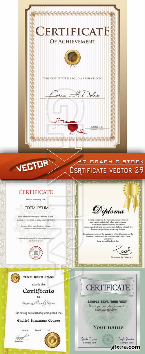 Stock Vector - Certificate vector 29