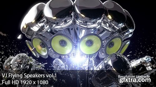 Videohive - VJ Flying Speakers vol.1 8732028