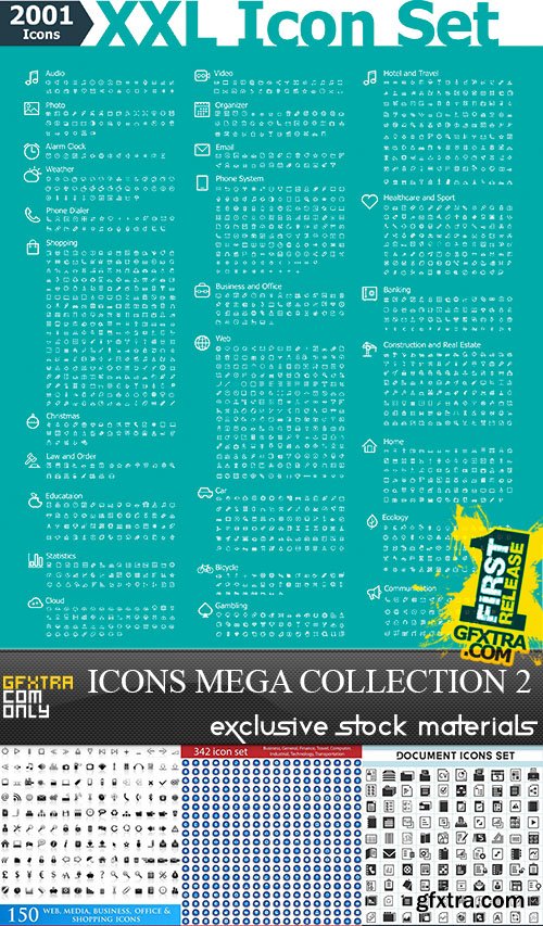 Icons MEGA Vector Collection 2, 25xEPS