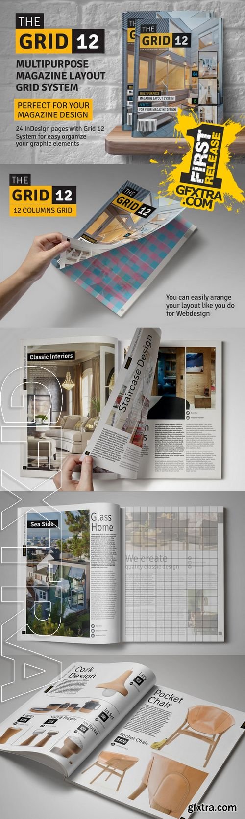 Grid 12 Multipurpose Magazine Layout - CM 58090