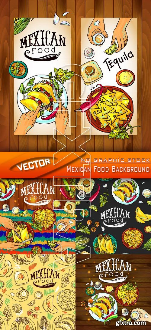 Stock Vector - Mexican Food Background