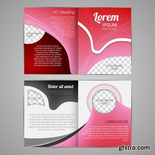 Brochure and flyers template design in vector from stock #37 - 25 Eps