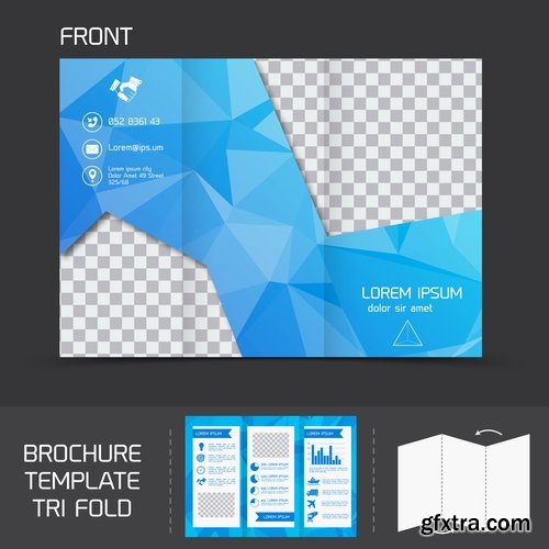 Brochure and flyers template design in vector from stock #37 - 25 Eps