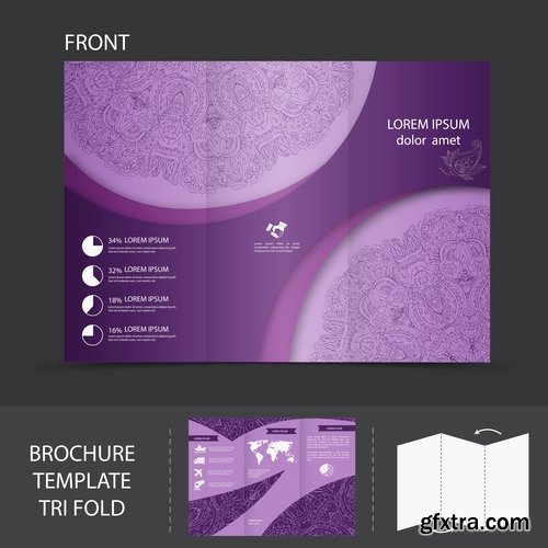 Brochure and flyers template design in vector from stock #37 - 25 Eps