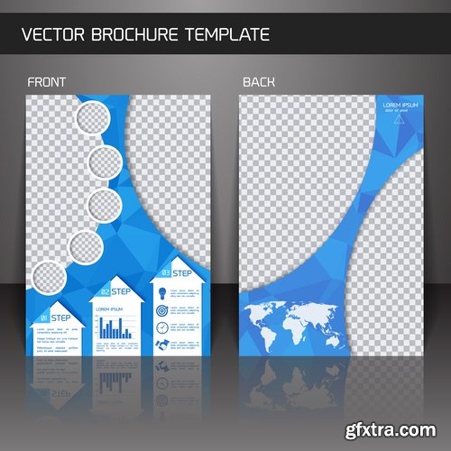 Brochure and flyers template design in vector from stock #37 - 25 Eps