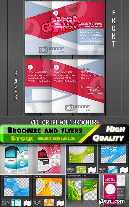 Brochure and flyers template design in vector from stock #37 - 25 Eps