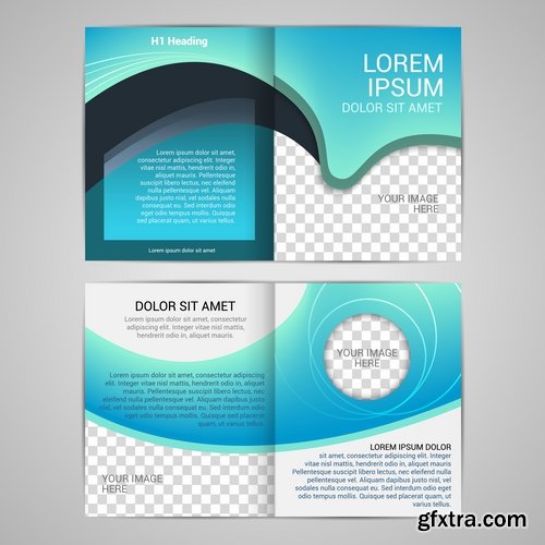 Brochure and flyers template design in vector from stock #37 - 25 Eps