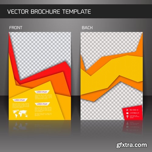 Brochure and flyers template design in vector from stock #37 - 25 Eps