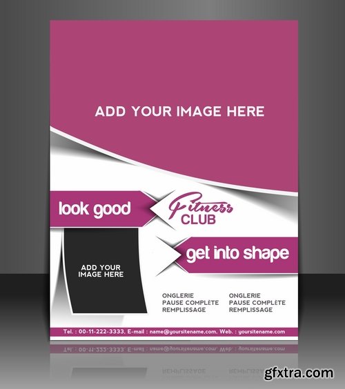 Brochure and flyers template design in vector from stock #37 - 25 Eps