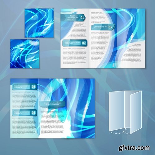 Brochure and flyers template design in vector from stock #37 - 25 Eps