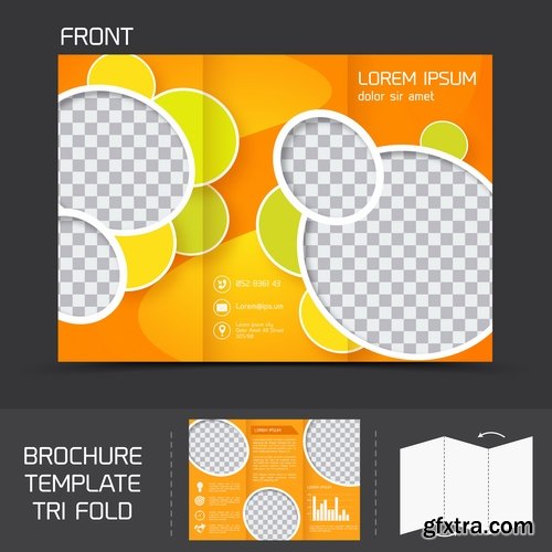 Brochure and flyers template design in vector from stock #37 - 25 Eps