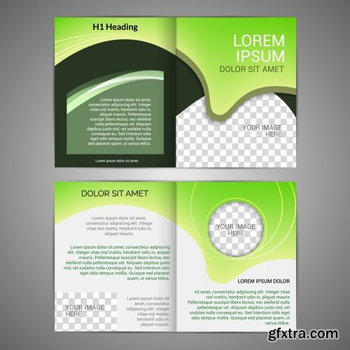 Brochure and flyers template design in vector from stock #37 - 25 Eps