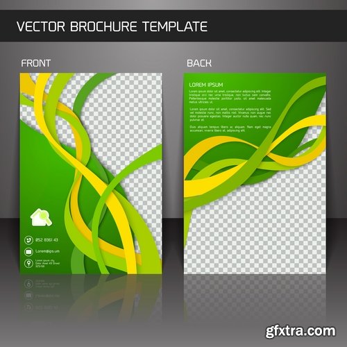 Brochure and flyers template design in vector from stock #37 - 25 Eps