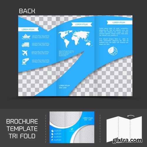 Brochure and flyers template design in vector from stock #37 - 25 Eps