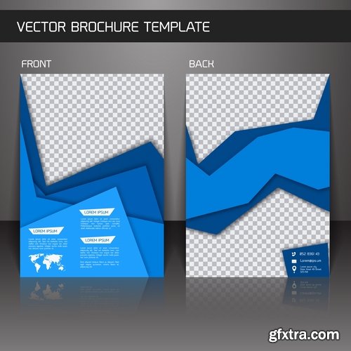 Brochure and flyers template design in vector from stock #37 - 25 Eps